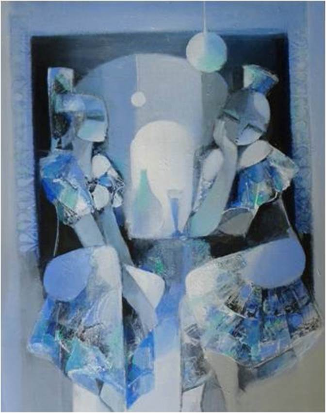 Le café bleu, œuvre de François Benett