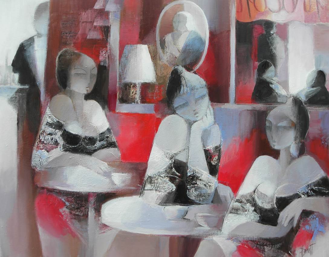 Attente au Procope, œuvre de François Benett