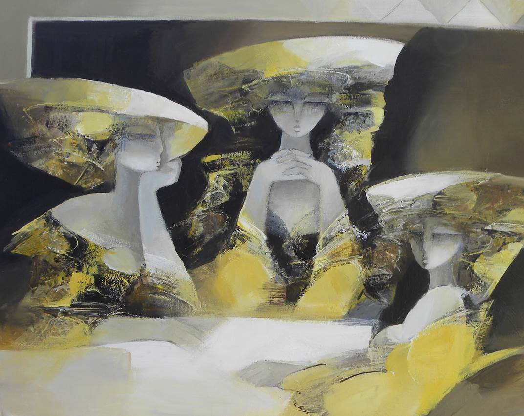 Attente en jaune, œuvre de François Benett