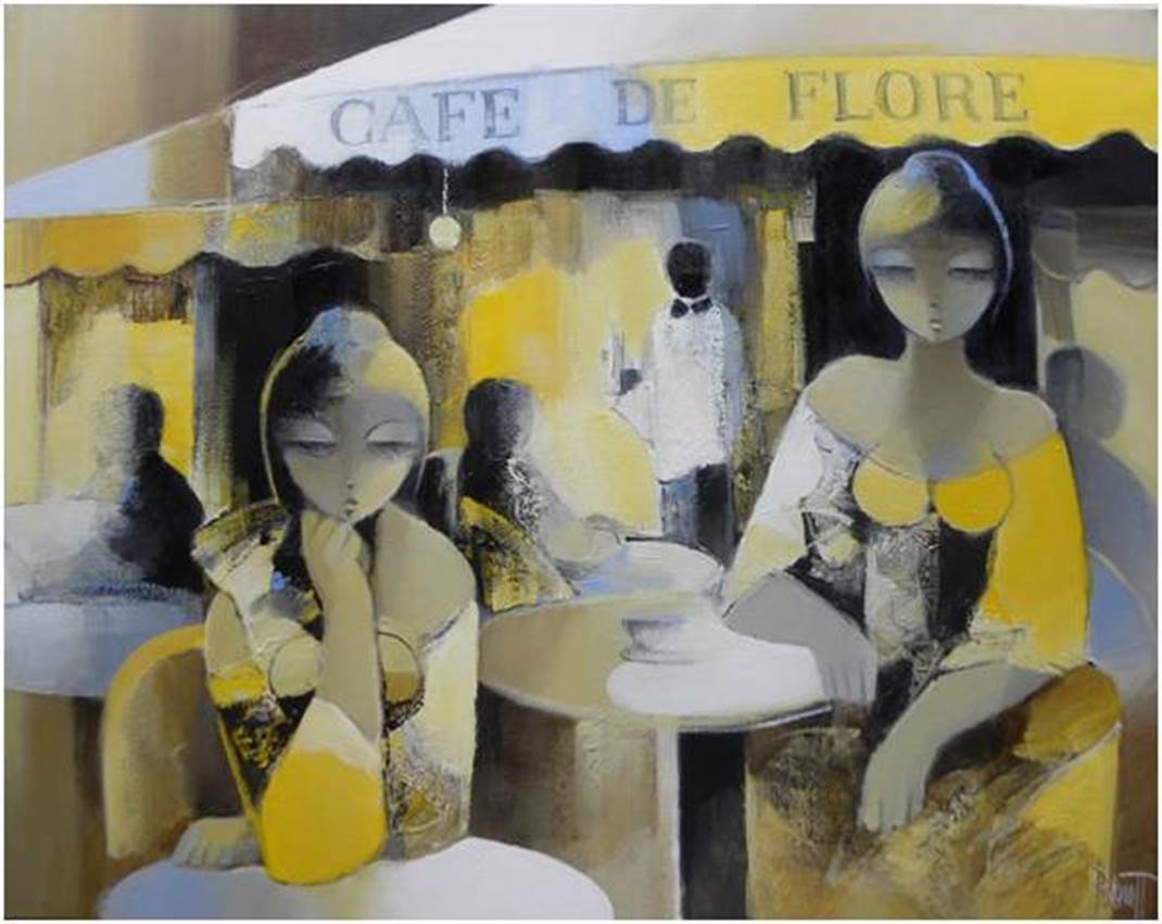 Café de Flore, artwork by François Benett
