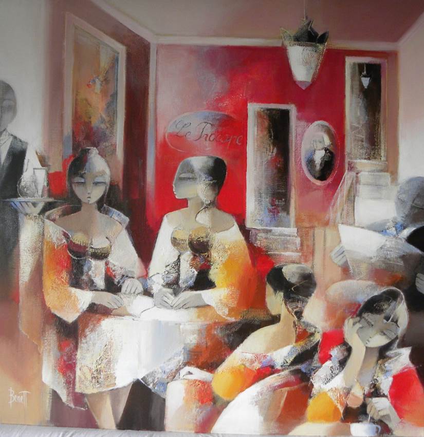 Confidence au Procope, œuvre de François Benett