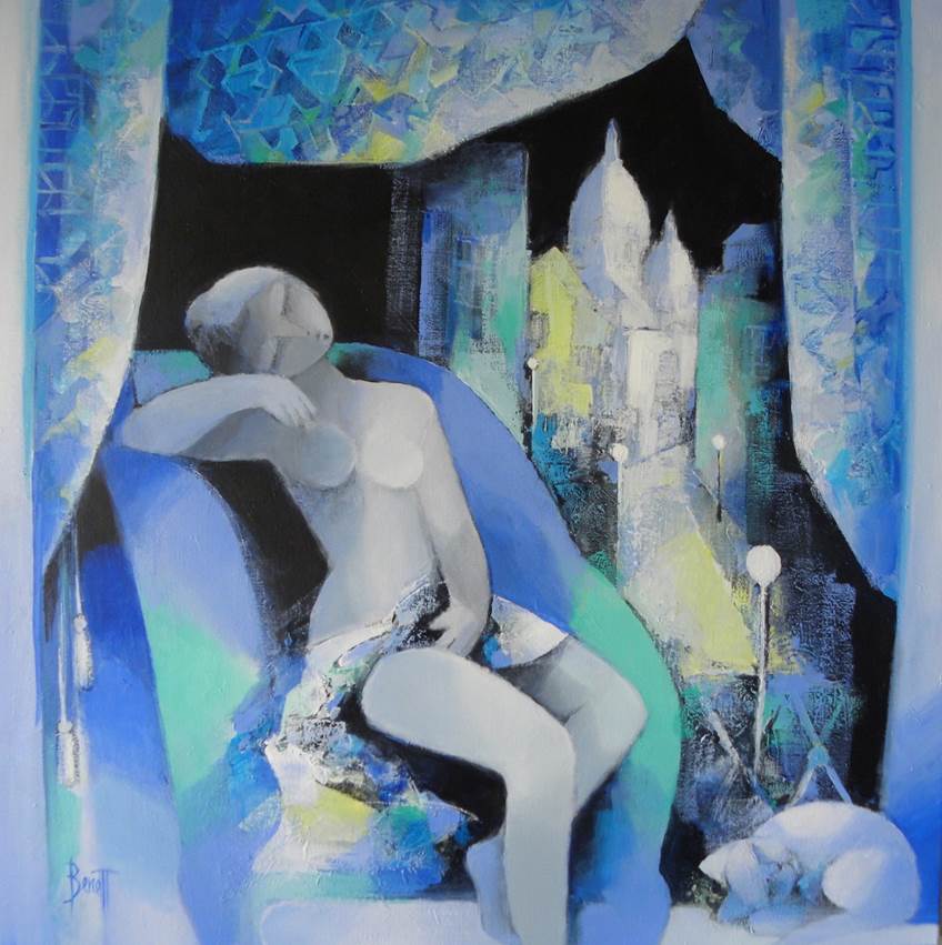 Repos à Montmartre, œuvre de François Benett