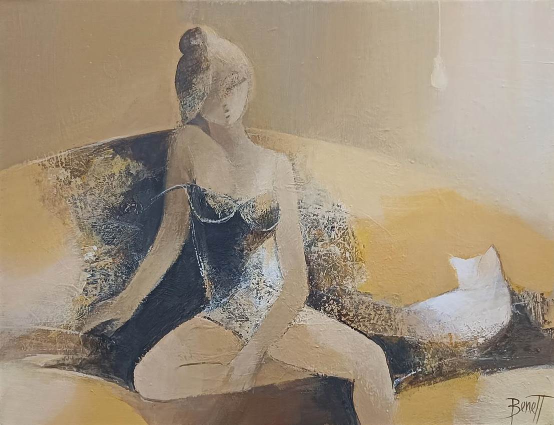 Le chat blanc, œuvre de François Benett