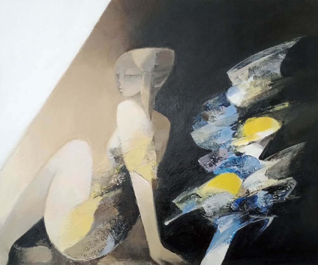 Modèle au bouquet, œuvre de François Benett