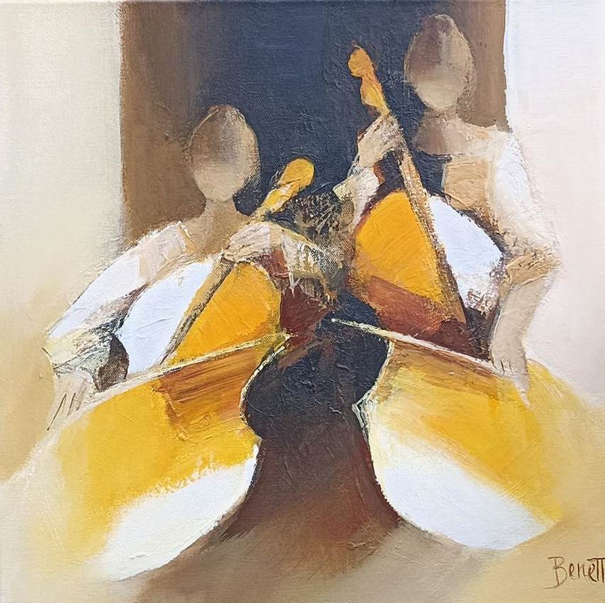 Violoncellistes, œuvre de François Benett