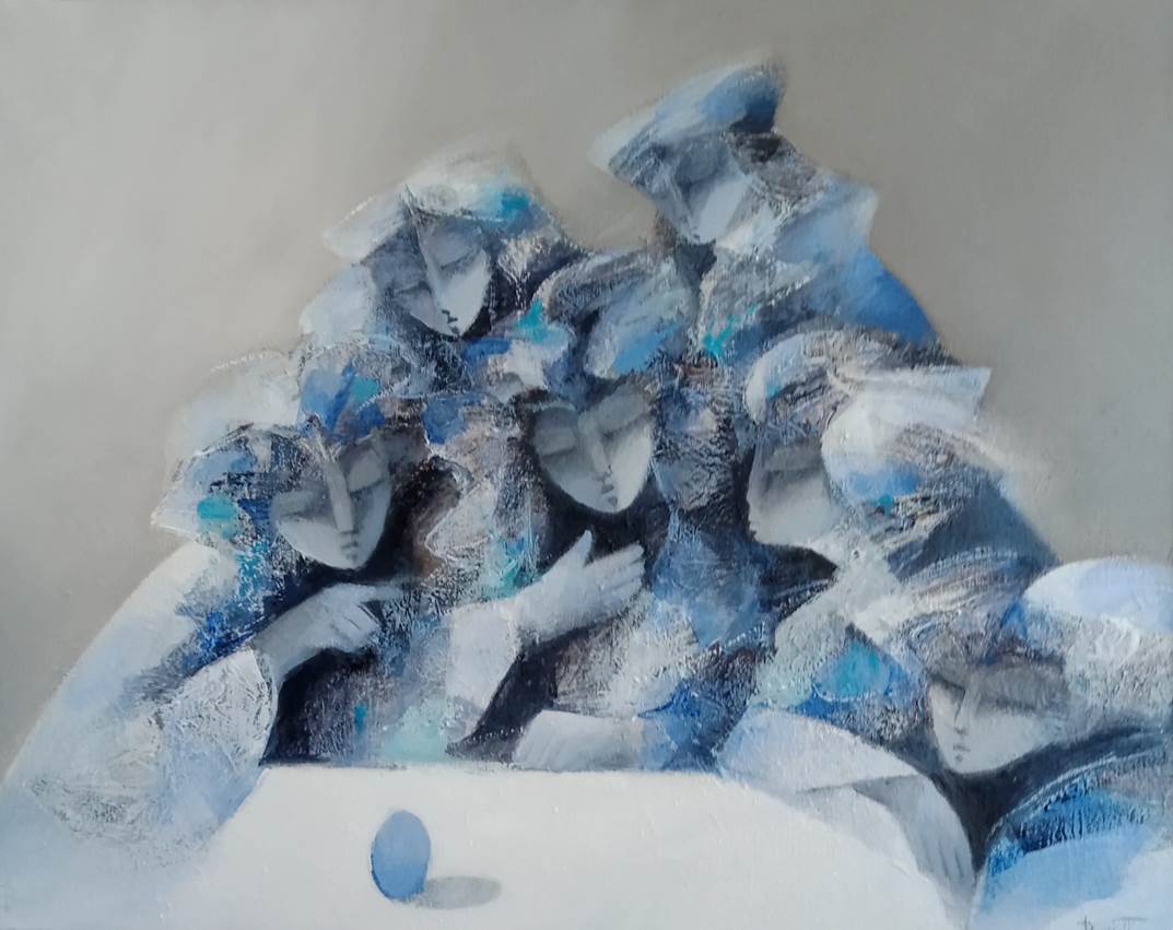L’œuf bleu, œuvre de François Benett